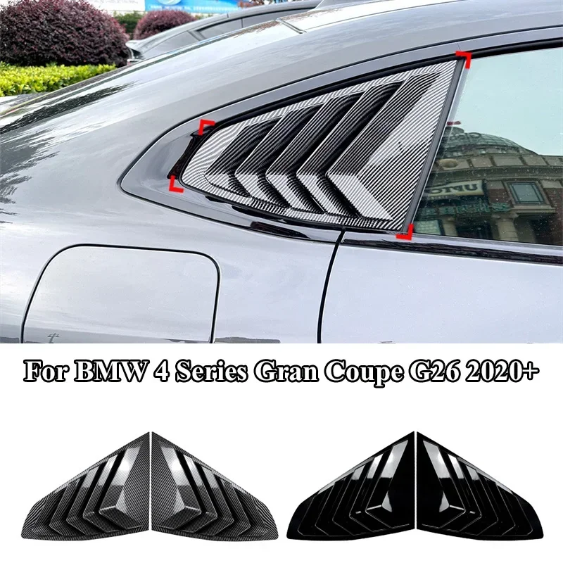 for 2020-2024 BMW 4 Gran Coupe G26 triangular shutter shark gill shaped rear window vents car exterior modification accessories