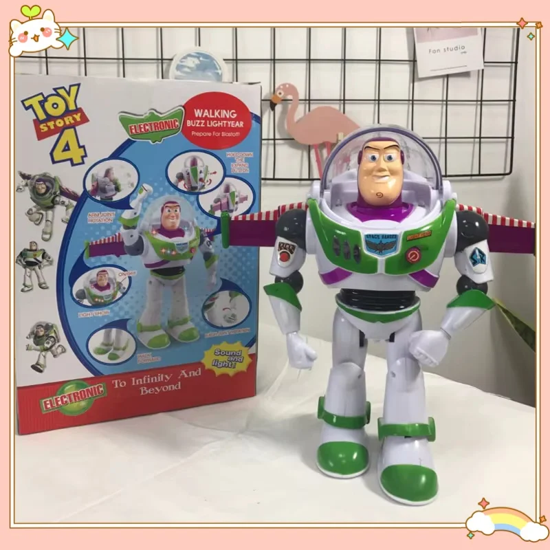 

Игрушка-фигурка Базза Лайтера и Вуди из «Истории игрушек» с крыльями, мобильный робот, мультяшная модель ручной работы, милые фигурки, подарок для ребенка