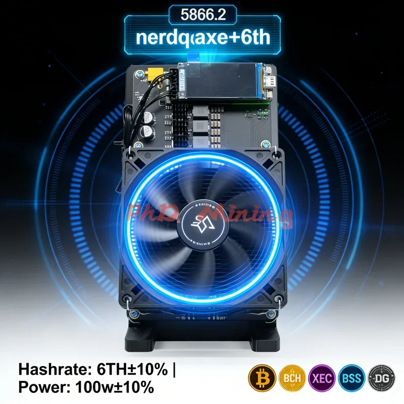 

2026 NerdQaxe++ 6-е поколение ASIC-майнеров для Bitcoin, 100 Вт | Низкопотребляющая машина для майнинга SHA256 для DGB XEC