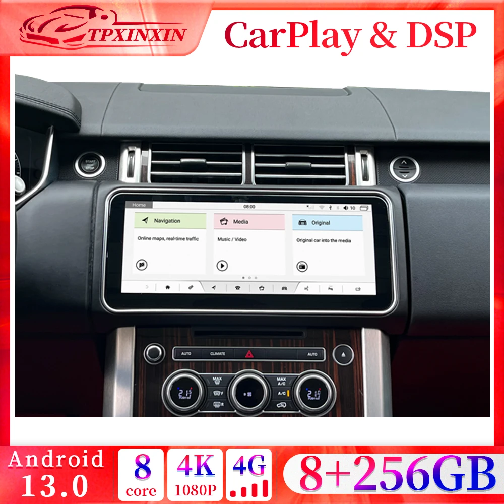 

12.3" Android 13 For Land Rover Range Rover Vogue L405 2013-2017 Car Radio Multimedia Player GPS Navigation CarPlay Touch Screen