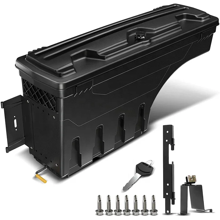 Truck Bed Storage Box Tool Box Compatible with Tacoma 2005-2019 Lockable Case