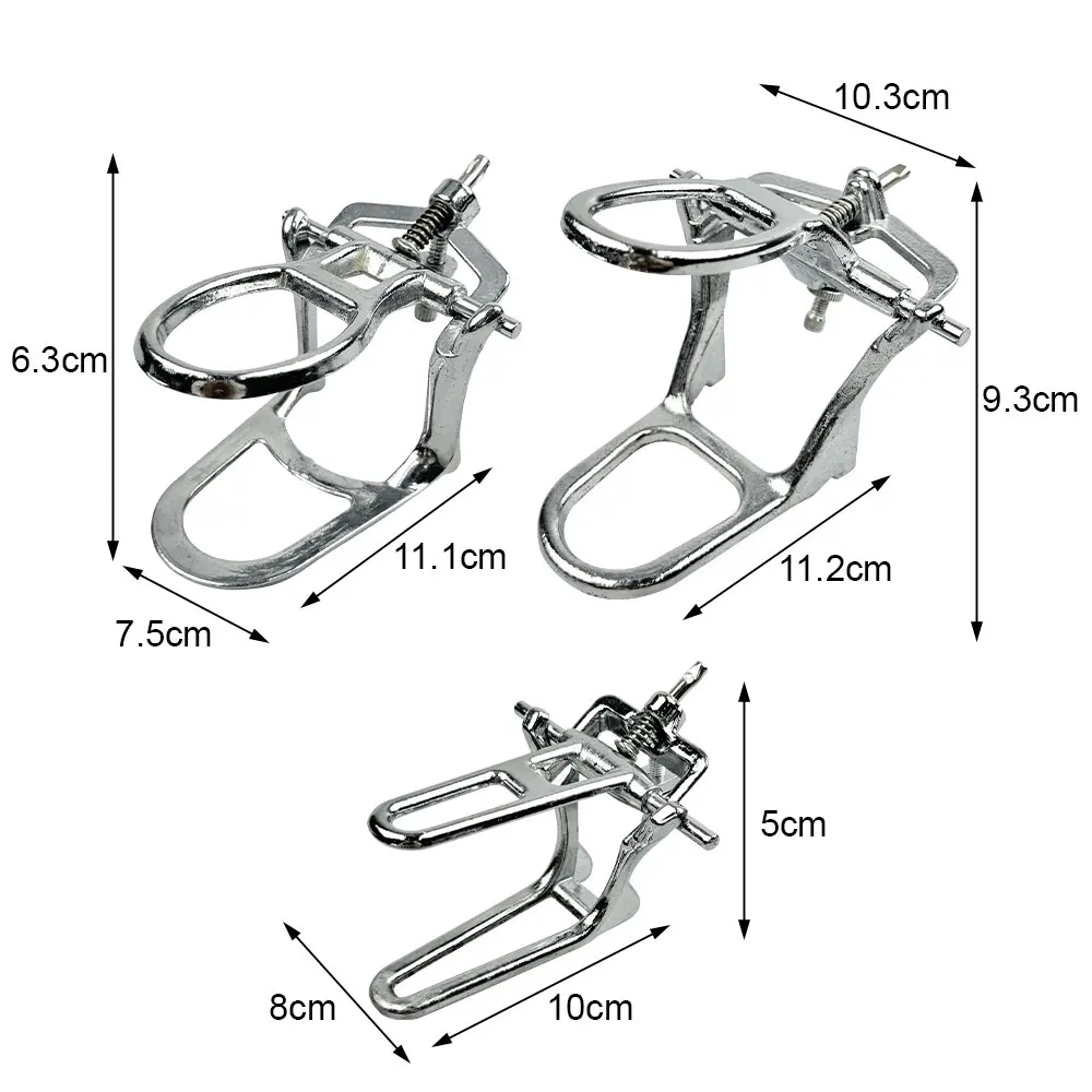 Regulowany artykulator dentystyczny L M S, rama do artikulacji protez do montażu modeli zębów prefabrykowanych, dla technika dentystycznego w laboratorium dentystycznym.