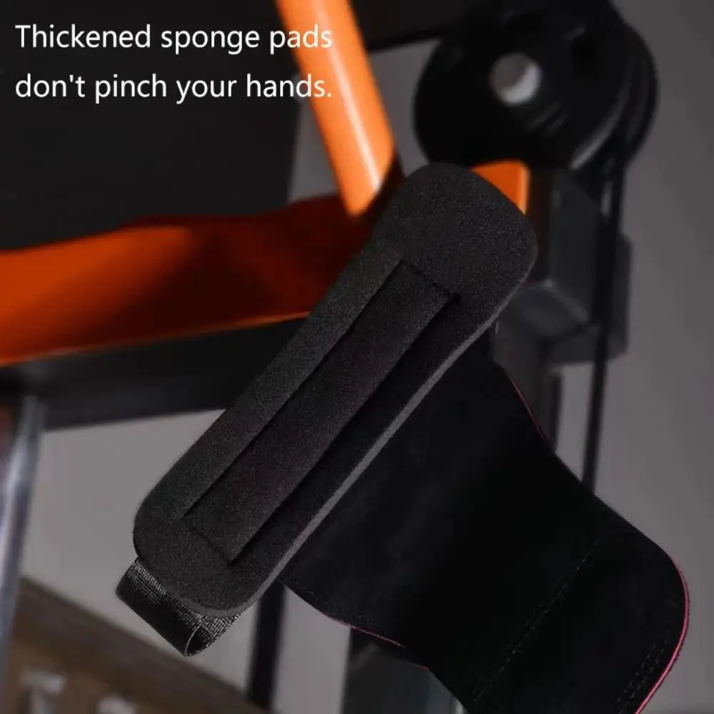Double Layer PU Leather Gloves Cowhide Palm Wrist Strap Gym Training Gloves Anti-Skid Grip Pads Pull-Up Gloves