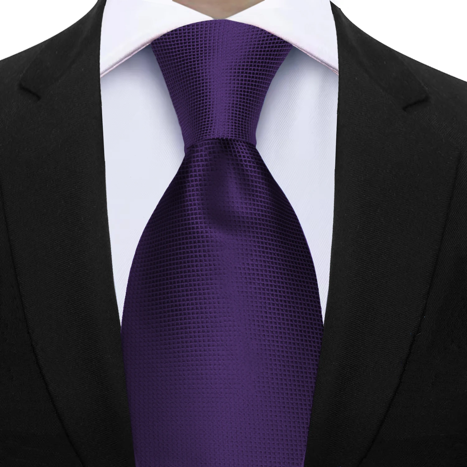 Solid Tie 6cm Necktie For Men Fashion Wedding Ties Slim Purple Classic Neckties Men Business Jacquard Woven Classic Gravats