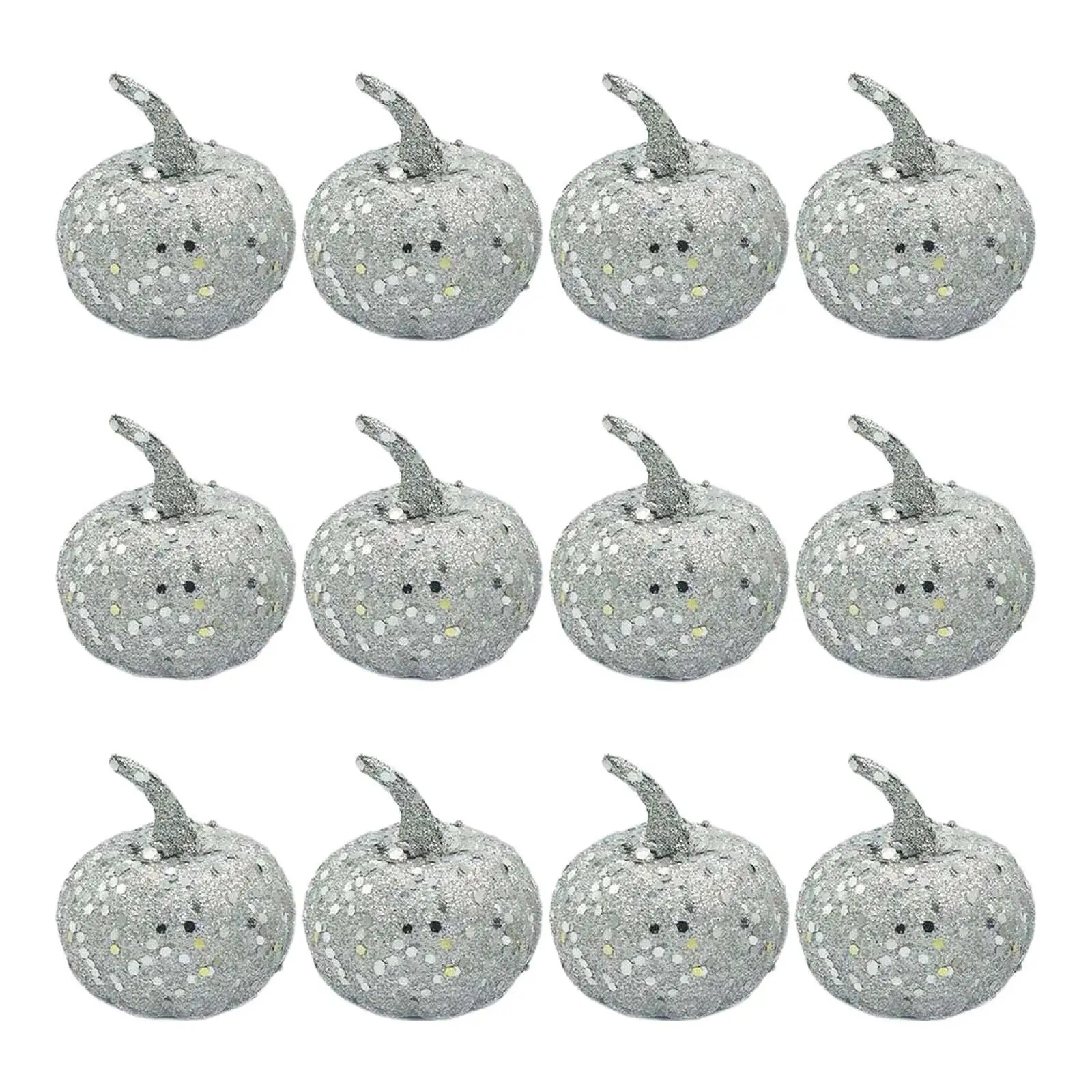 Mini Foam Pumpkin Artificial White Pumpkins 6.5cm Harvest Decor for Halloween Party Table Centerpiece