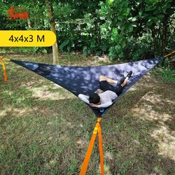 Traveler 400X400X300CM Outdoor camping triangle hammock Oxford cloth camping anti rollover hammock with tensioner