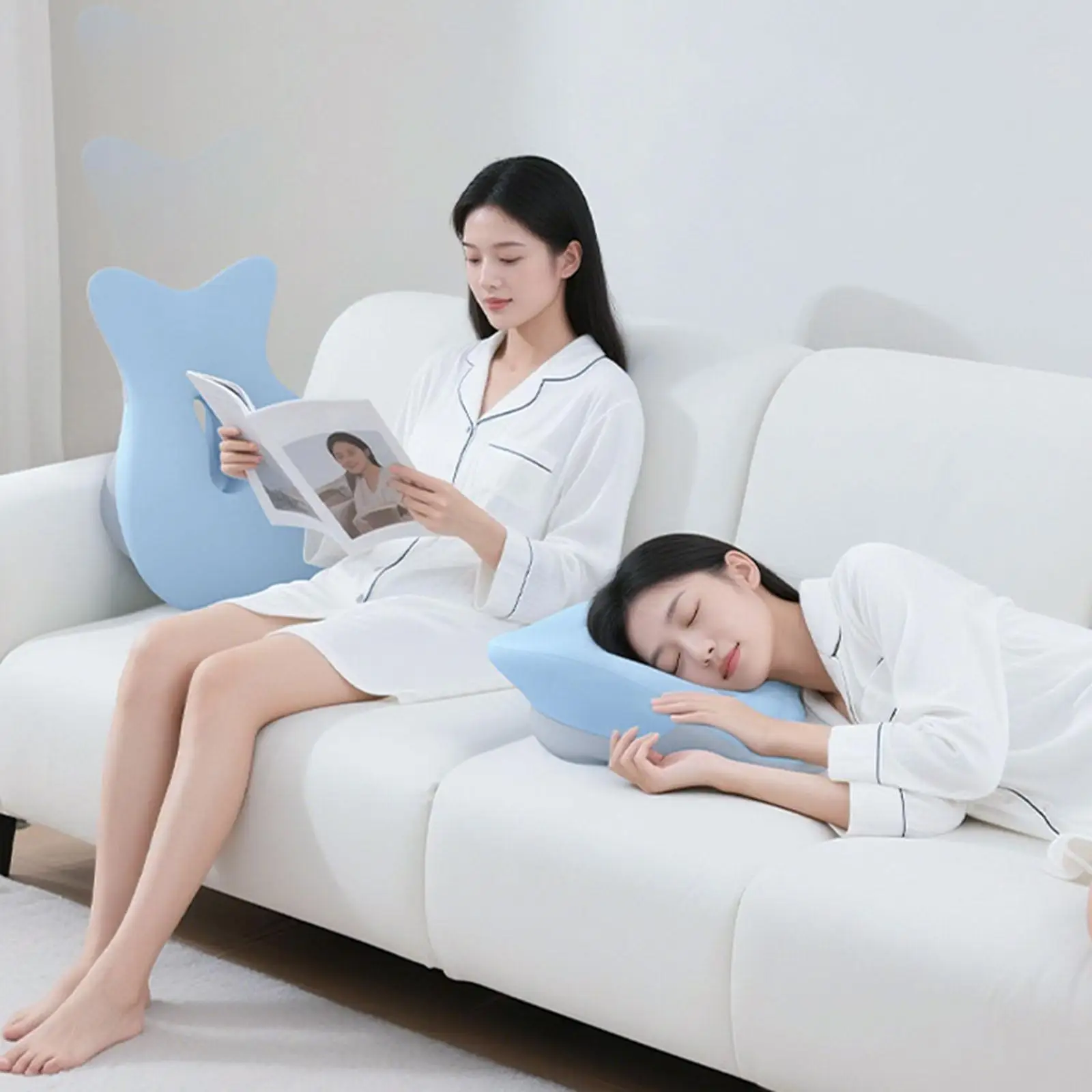 Back Support Cushion Ergonomic Multipurpose Comfortable Back Pillow Memory Foam for Home Driving Dorm Sleeping Working