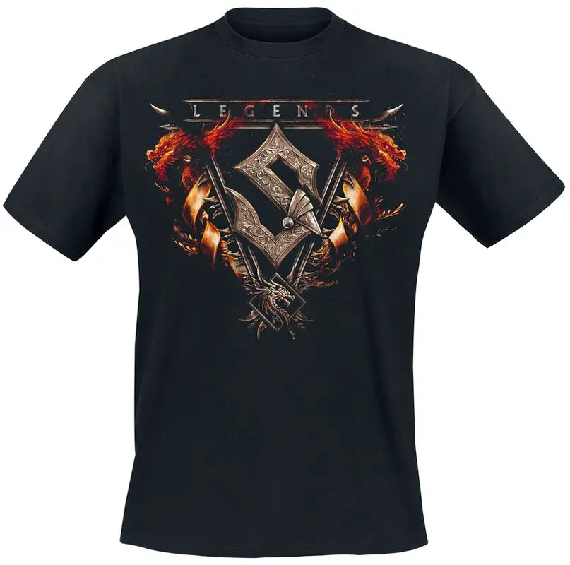 Camiseta Unissex Sabaton de Algodão com Estampa Gráfica, Manga Curta, Moda Verão, Marca de Luxo, Casual Vintage