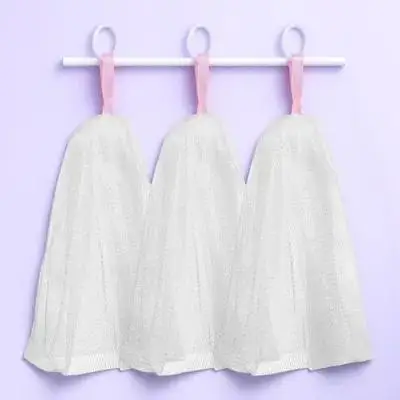 

3 pcs Mesh Bags Sturdy Pe Reusable Saver Foaming Pouches For Face Body Durable Hangable Storage Soap Pouches Soap Bags Mesh