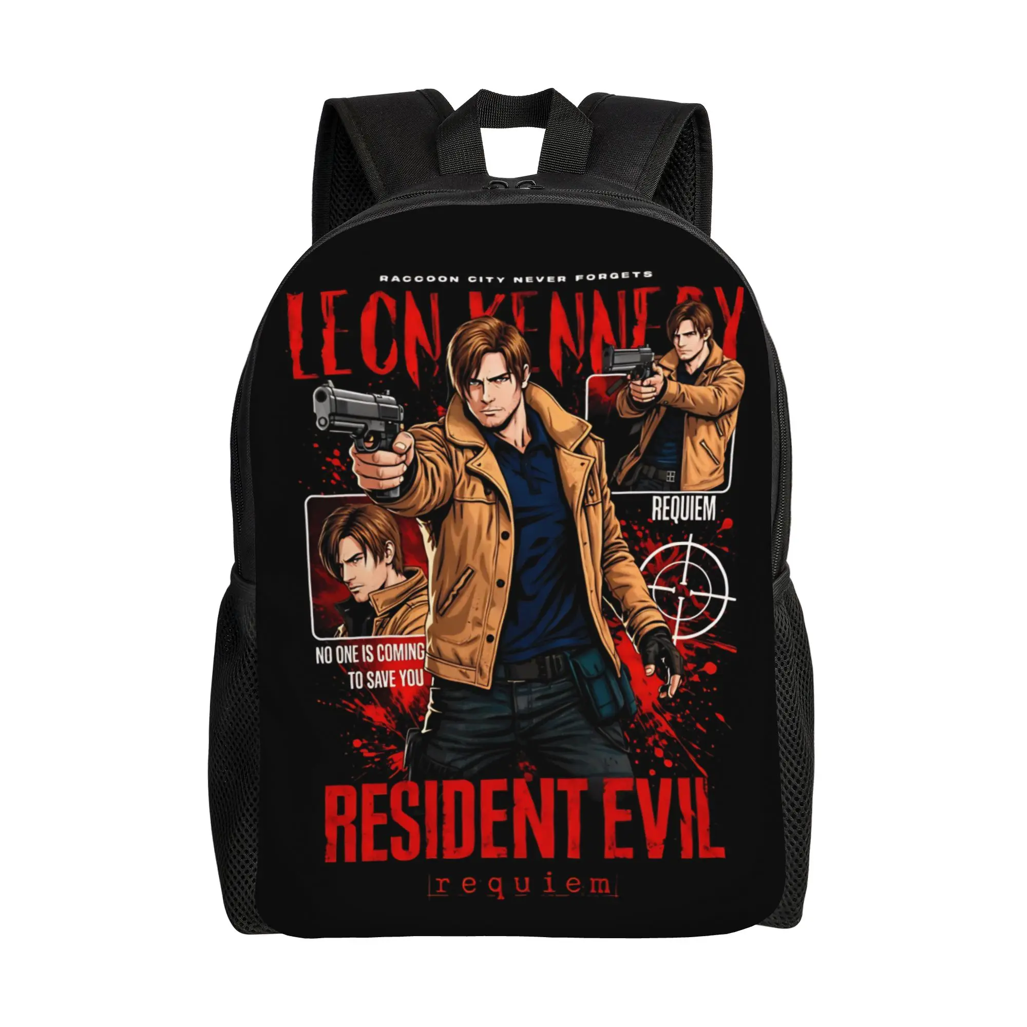 

Resident Evil Leon Kennedy Backpack Novelty Backpacks Boy Girl Workout Pattern High School Bags Design Rucksack