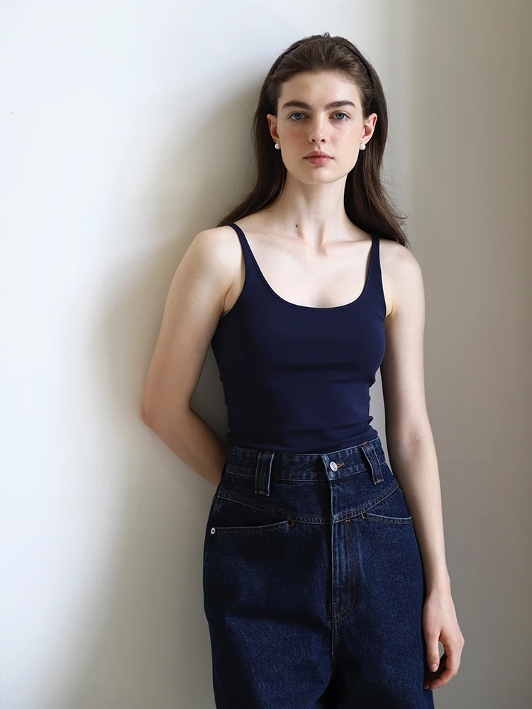 

Qingling, новый летний высокоэластичный облегающий топ-лодочка с ремешком, тройник цвета, модный модный укороченный топ из смеси хлопка