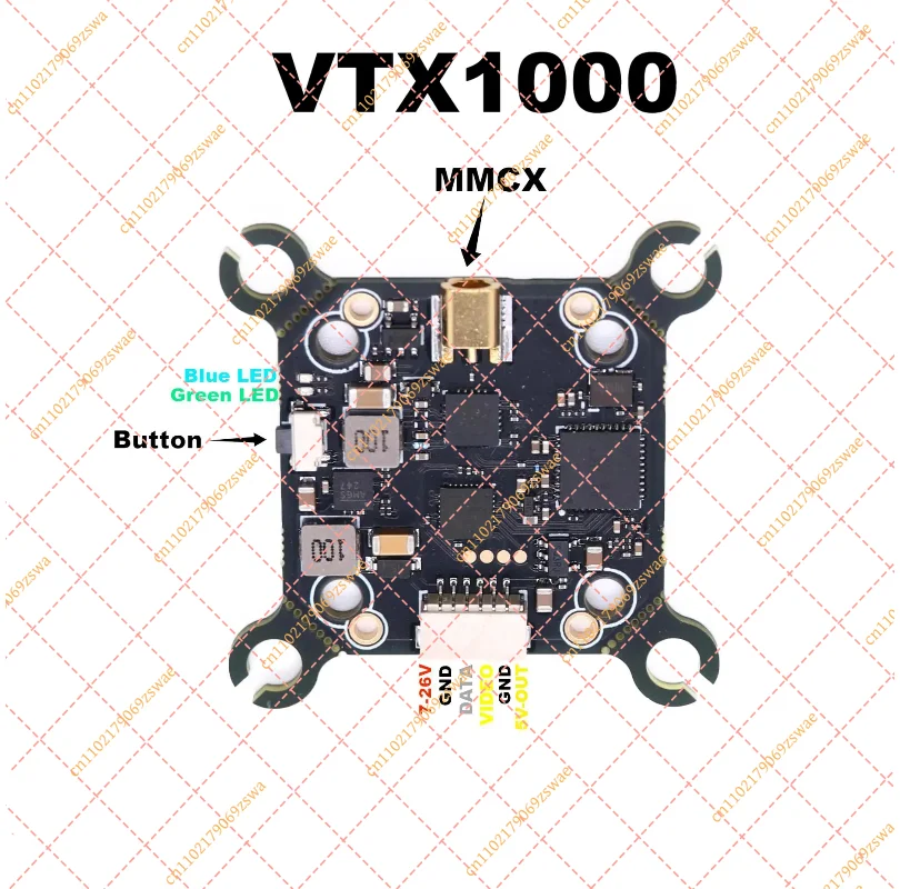 B-CUBE 5.8G VTX Video Transmitter (25-2500mW), 48CH Long Range FPV Module for RC Drone