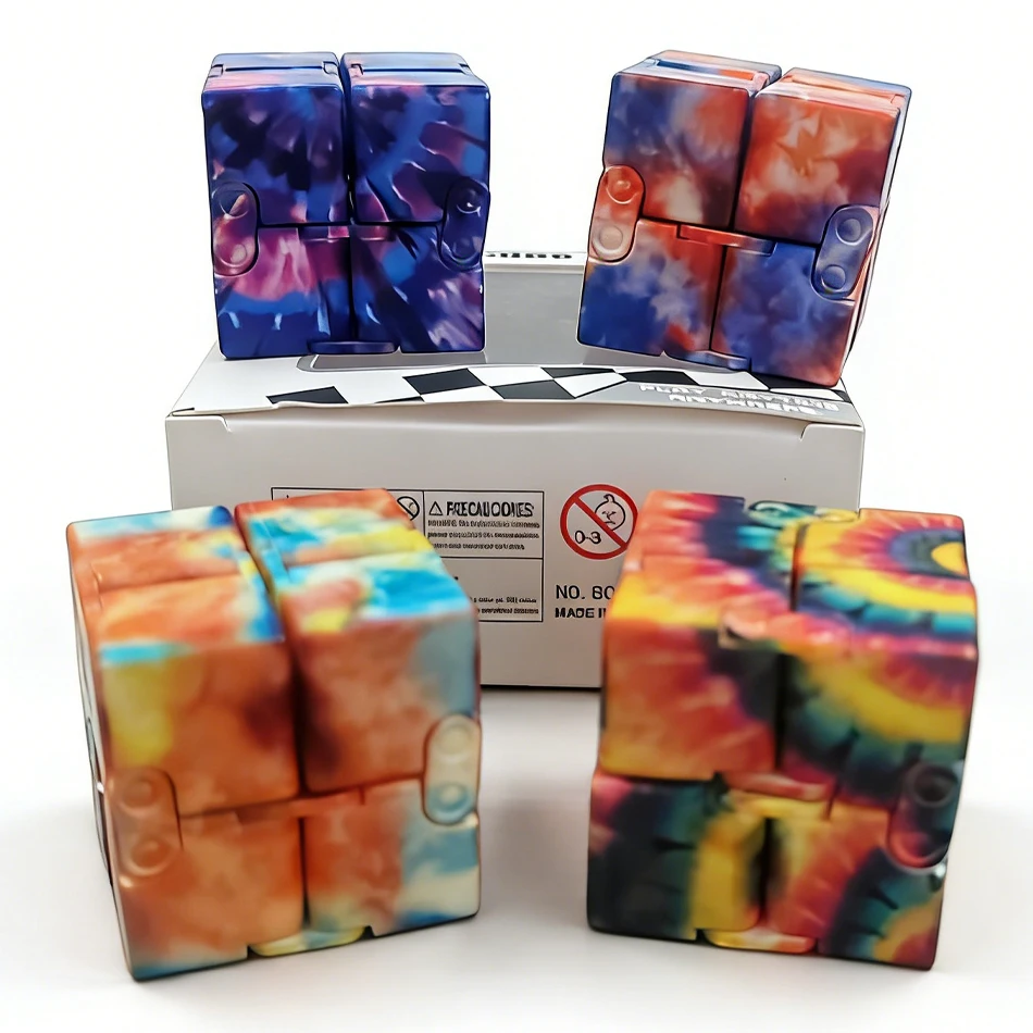 4pcs/set Infinity Cube Flip Adhd Toys Anxiety Toy Fingertips for Game Puzzle Antistress Magic Finger Fidget Autism Hand Gifts