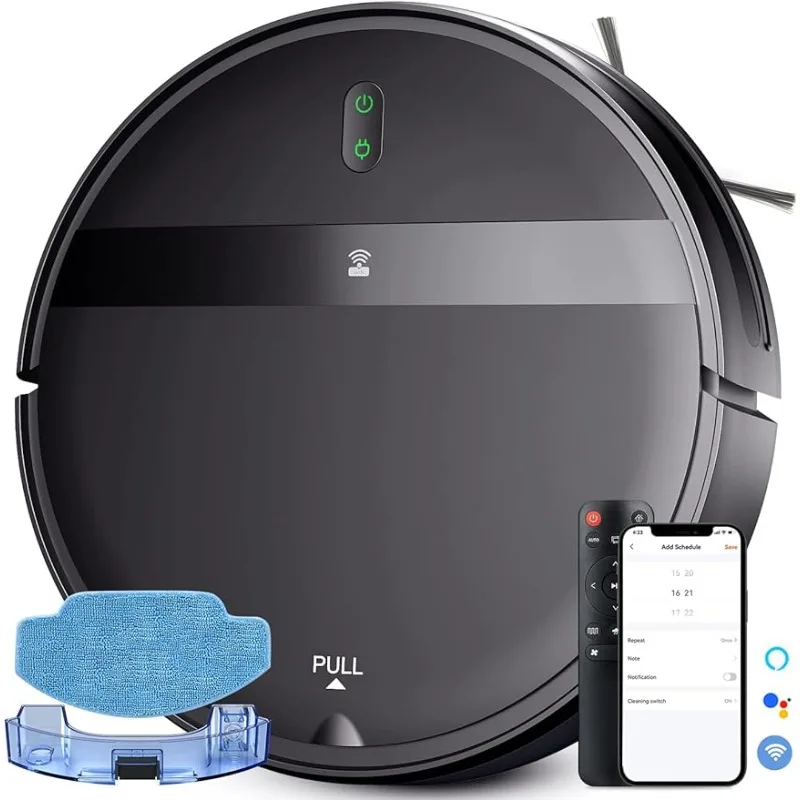 

Robot Vacuum and Mop Combo, App/Alexa, Robotic Vacuum With WiFi/Bluetooth, Self-Charging Mopping Robot Vacuum Cleaner,