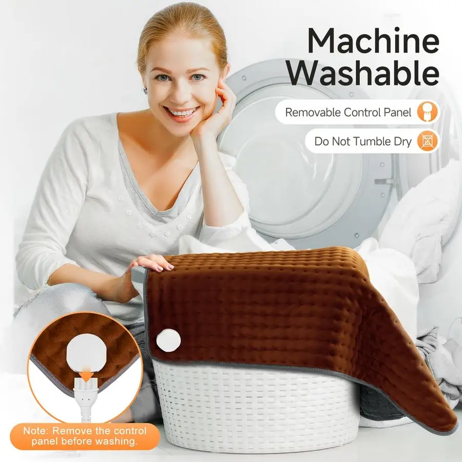 

Heating Pad for Back Pain Relief, Heated Pad for Neck/Shoulders/Legs/Knees/Feet/Cramps, 6 Heat Settings Auto-Off, Heat Pads