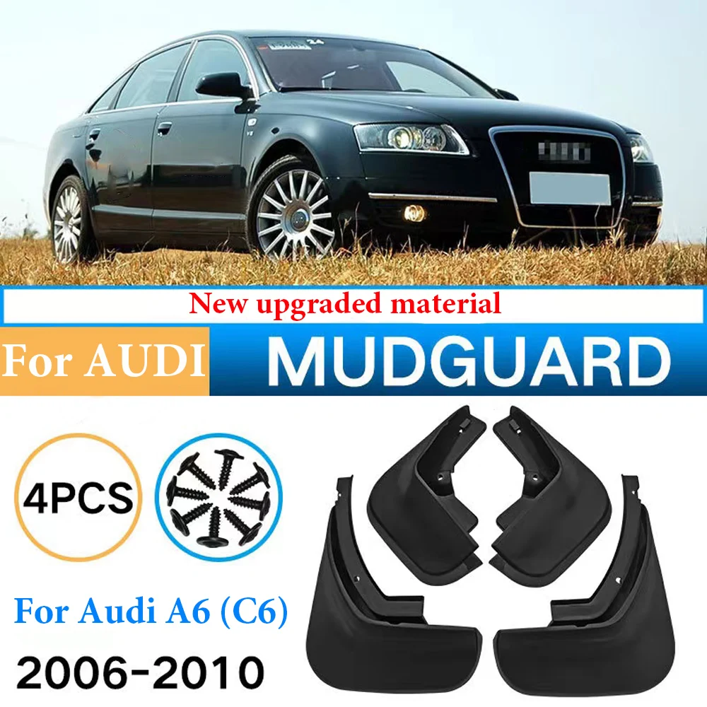 

4pcs Car Accessories 4pcs/Set Fit For Audi A6 (C6) 2006 2007 2008 2009 2010 Sedan Mud Flap Flaps Splash Guard Mudguard