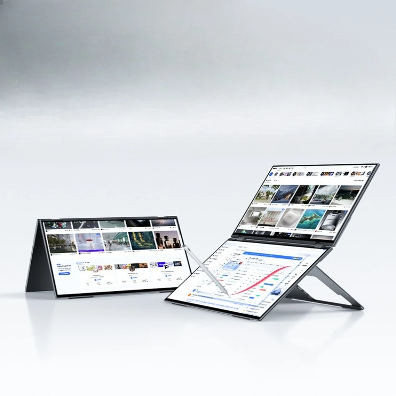 Foldable Dual Screen Portable Monitor Stylus Dual 2.5K
