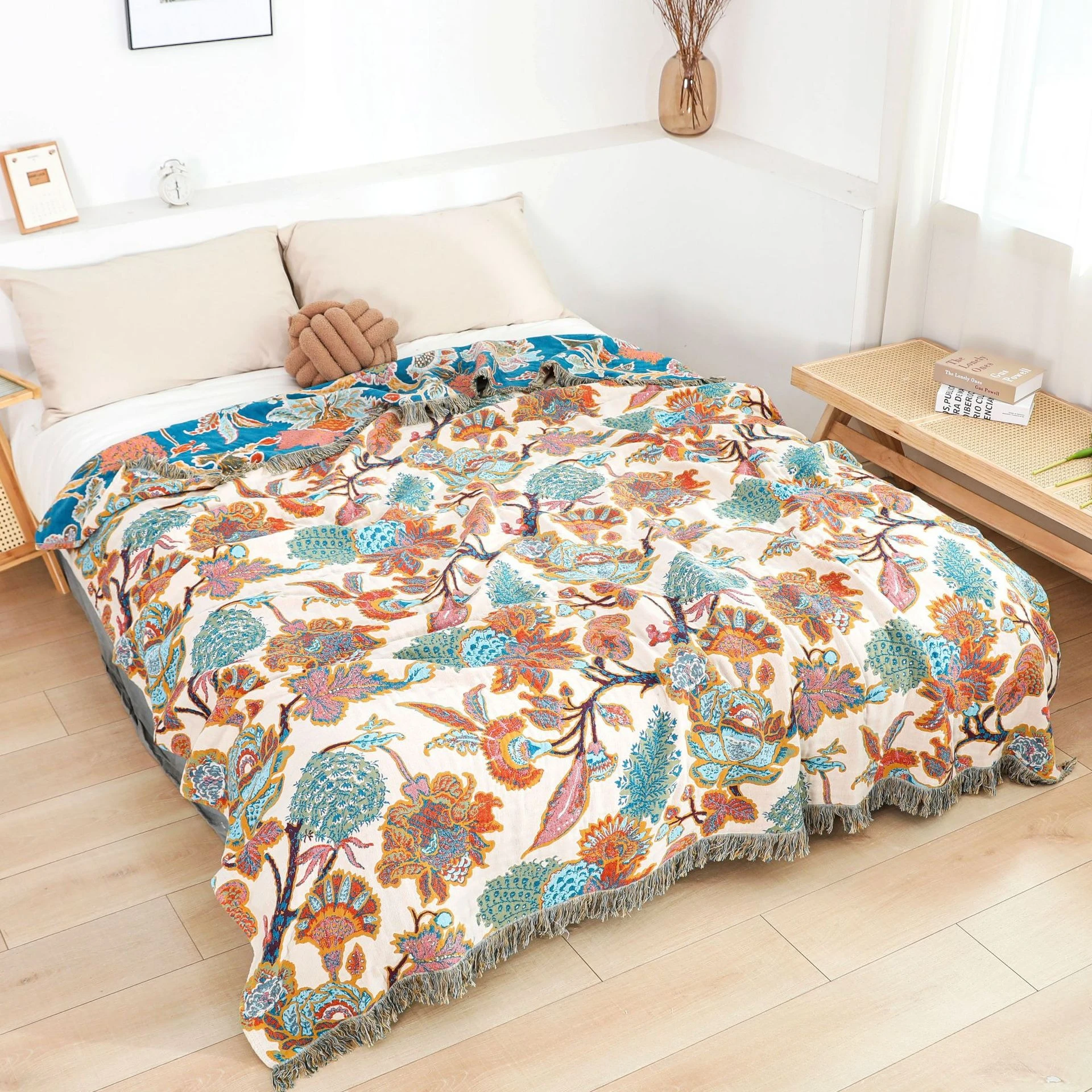 Spotted Tree Cotton Gauze Towel Quilt Towel Blanket Double Cotton Sofa Air Conditioning Quilt Cover Blanket Lunch Blanket