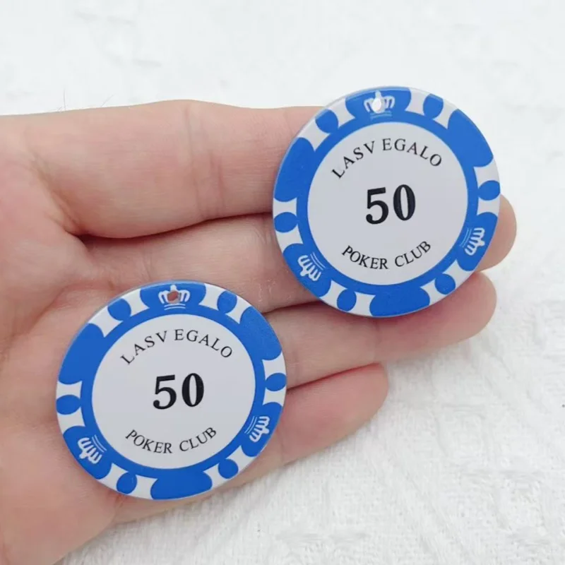 10 pieces   acrylic chips Texas Hold'em game set chips hanging accessories DIY jewelry accessories
