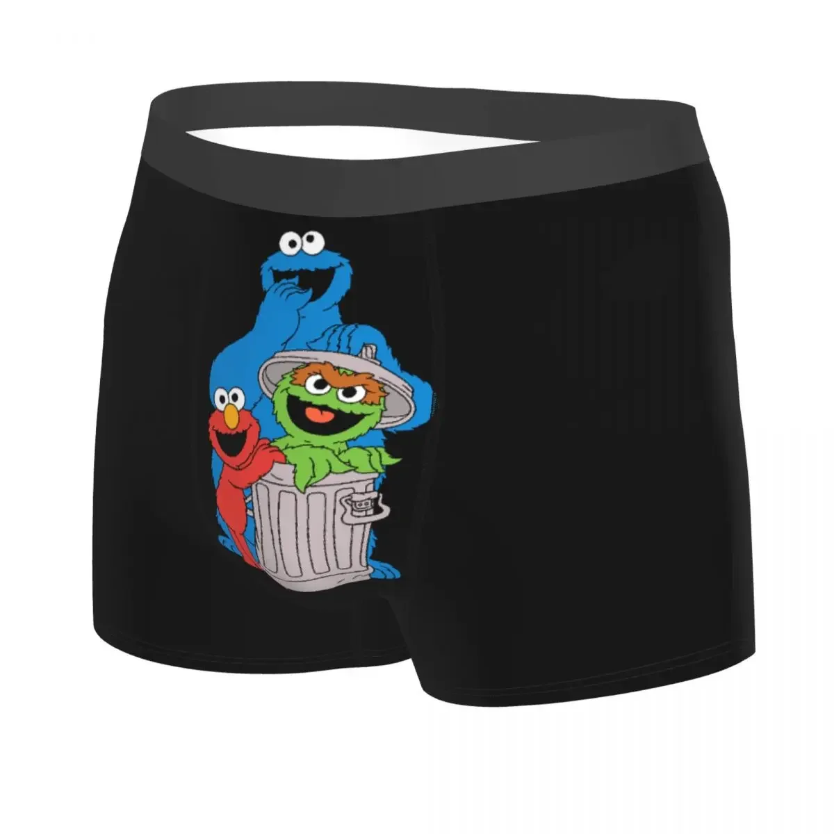 Custom Elmo Cookie Sesame Streets Boxers Shorts Mens Briefs Underwear Fashion Underpants