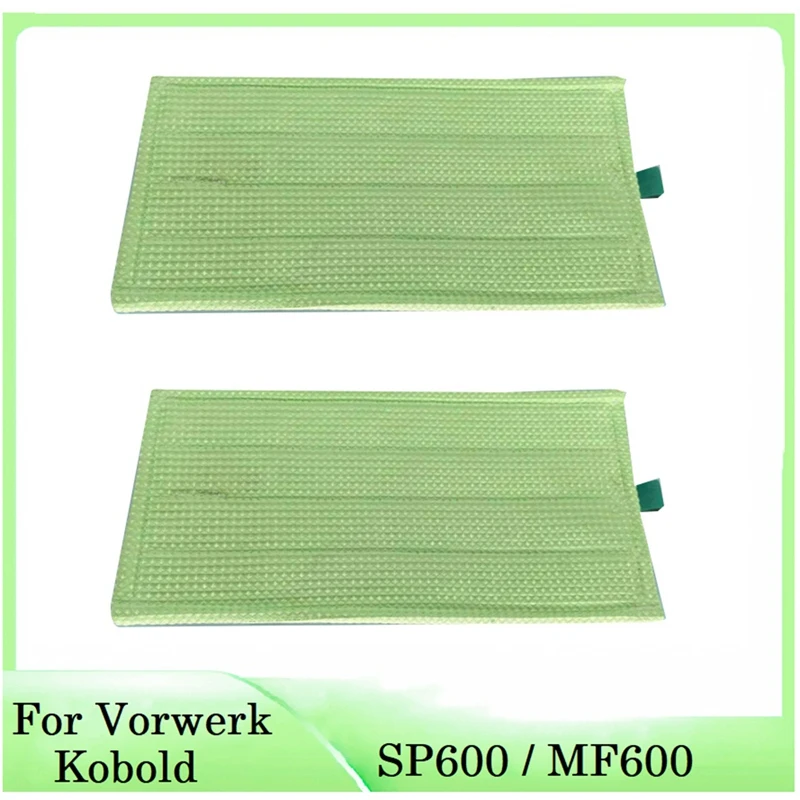 Paño de fregona de 2 piezas para Vorwerk Kobold SP600 MF600, accesorios de repuesto para aspiradora, almohadilla de fregona lavable en húmedo y seco