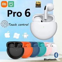 Xiaomi Air Pro 6 Earphone TWS 9D HIFI Headset Bluetooth Music Earbuds For IPhone Android Wireless Pods Headphones