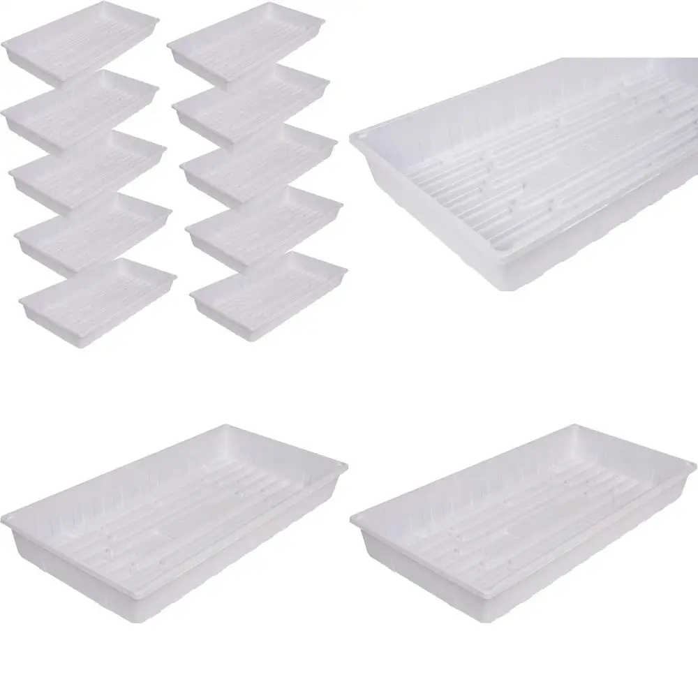 

SUNPACK, 10 упаковок, сверхпрочные белые пластиковые лотки для рассады на 20 ячеек — без дренажа, идеально подходят для использования в теплице