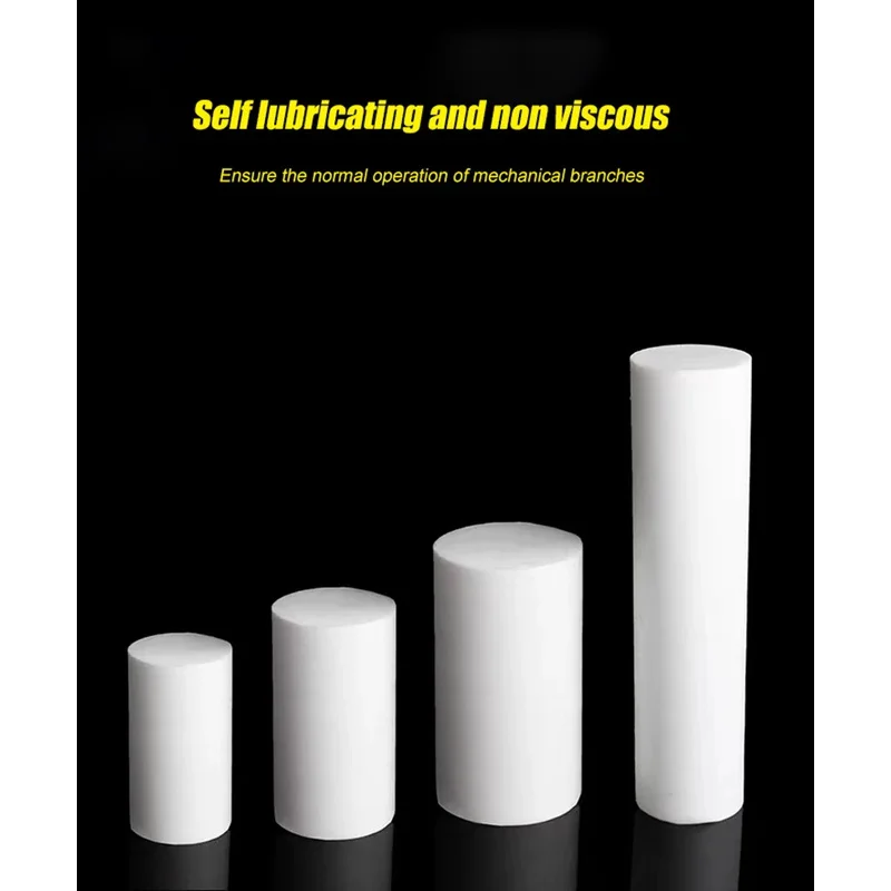 

White Poly Tetrafluoroethylene Solid Round Bar High Temperature Resistant PTFE Rod Diameter 8 To 70mm