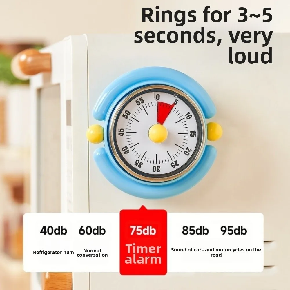 60-Minute Visual Timer Timer Reminder Battery Free Countdown Alarm Clock Mechanical Operation Visual Display