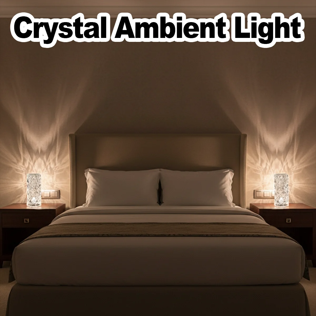 

Crystal Rose Lamp Rechargeable Desk Light Rgb Table Dimmable Led Touch Bar For Bedroom Home Decor Decorative With Remote Control
