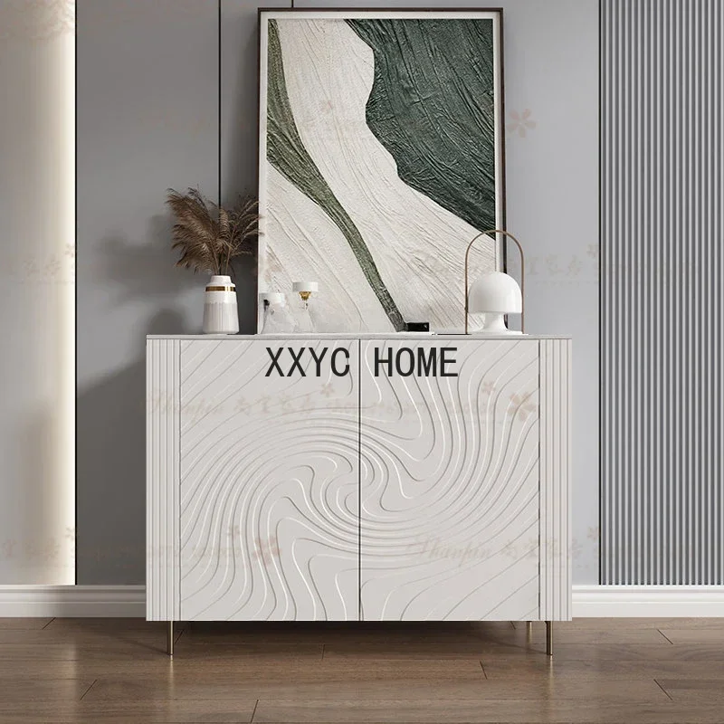 

Light Luxury Sideboard Art Minimalist Cream Style Entrance Cabinet Modern Minimalist Hall Cabinet