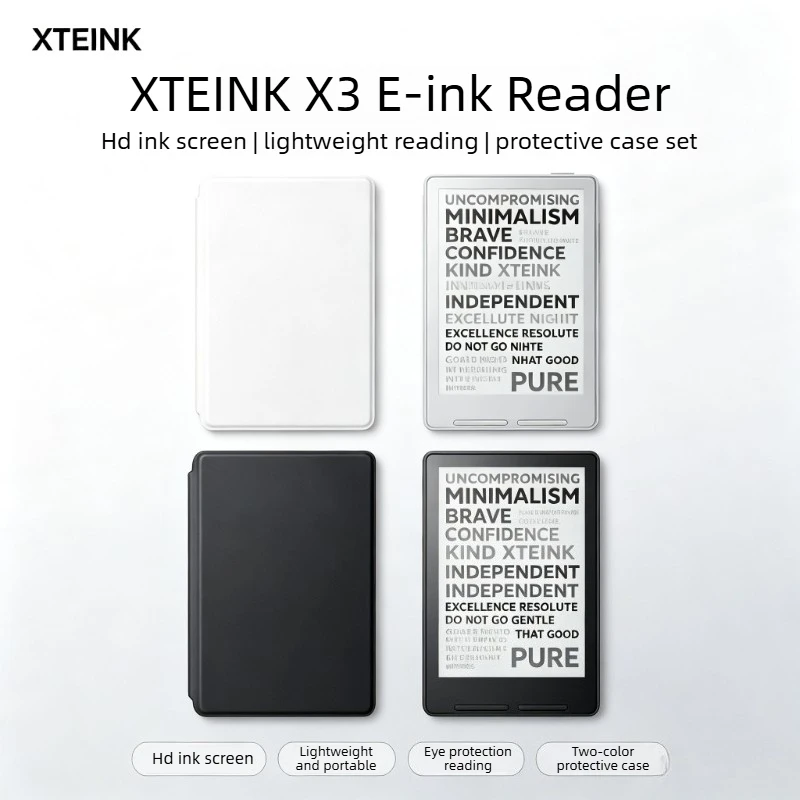 XTEINK X3 E-ink Reader Global Version with Magnetic Protective Shell Set Multi Language Portable No Region Lock E-Book Reader