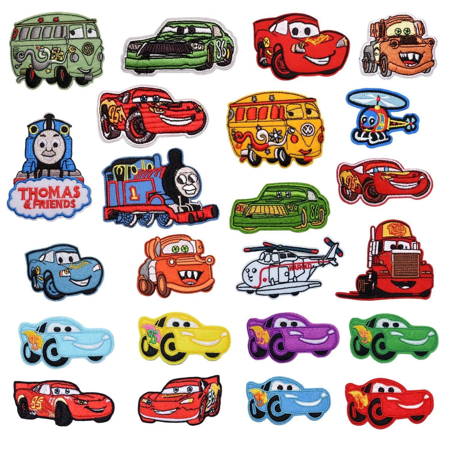 1pcs Cartoon Miniso Disney Cars Lightning McQueen Patches Embroidery Iron On Clothes Jeans Apparel Decoration Appliques Sewing