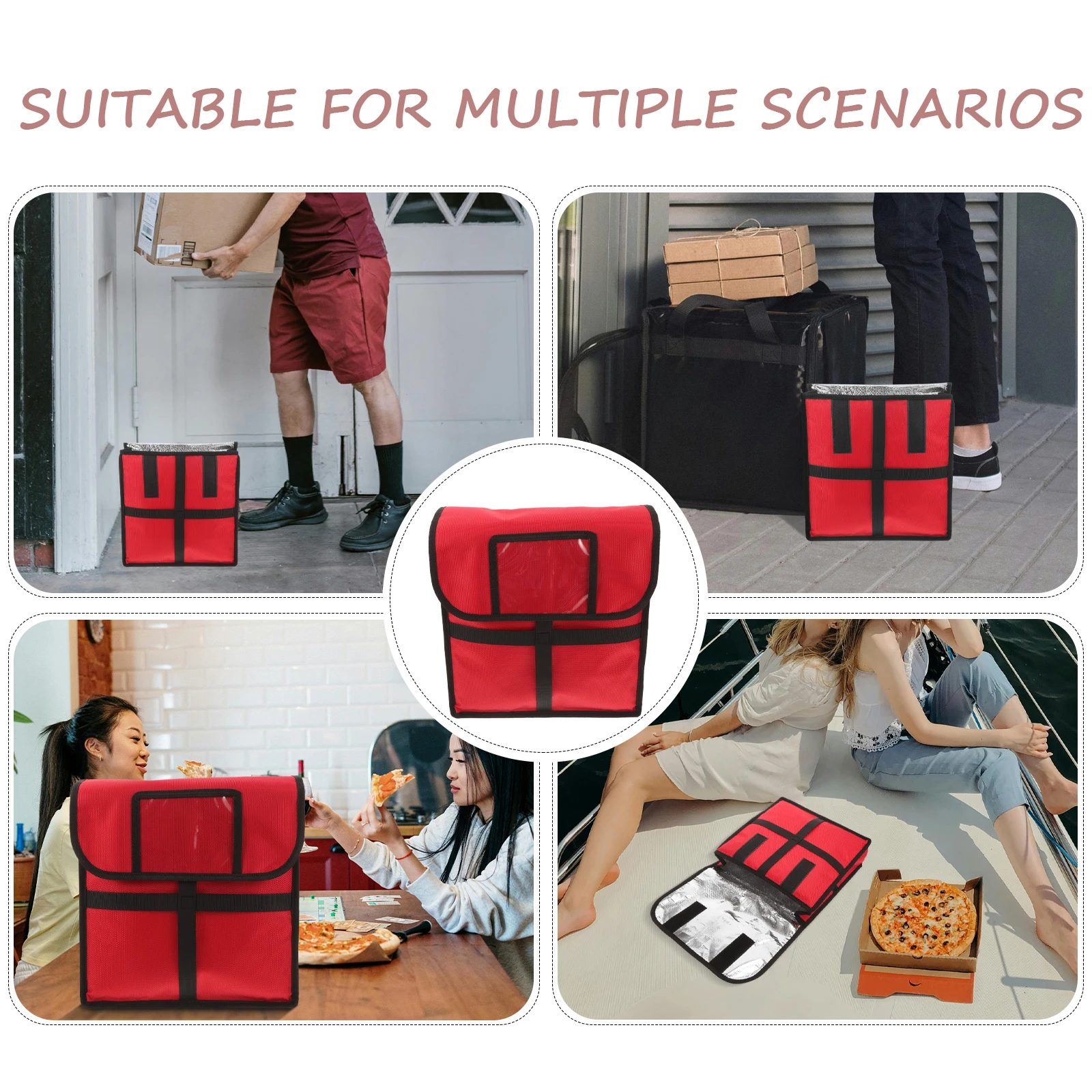 

Insulated Carrier Warmer Heavy Duty Commercial Grade Peel Wool Thermal Bag Reusable Food Transport Bag for