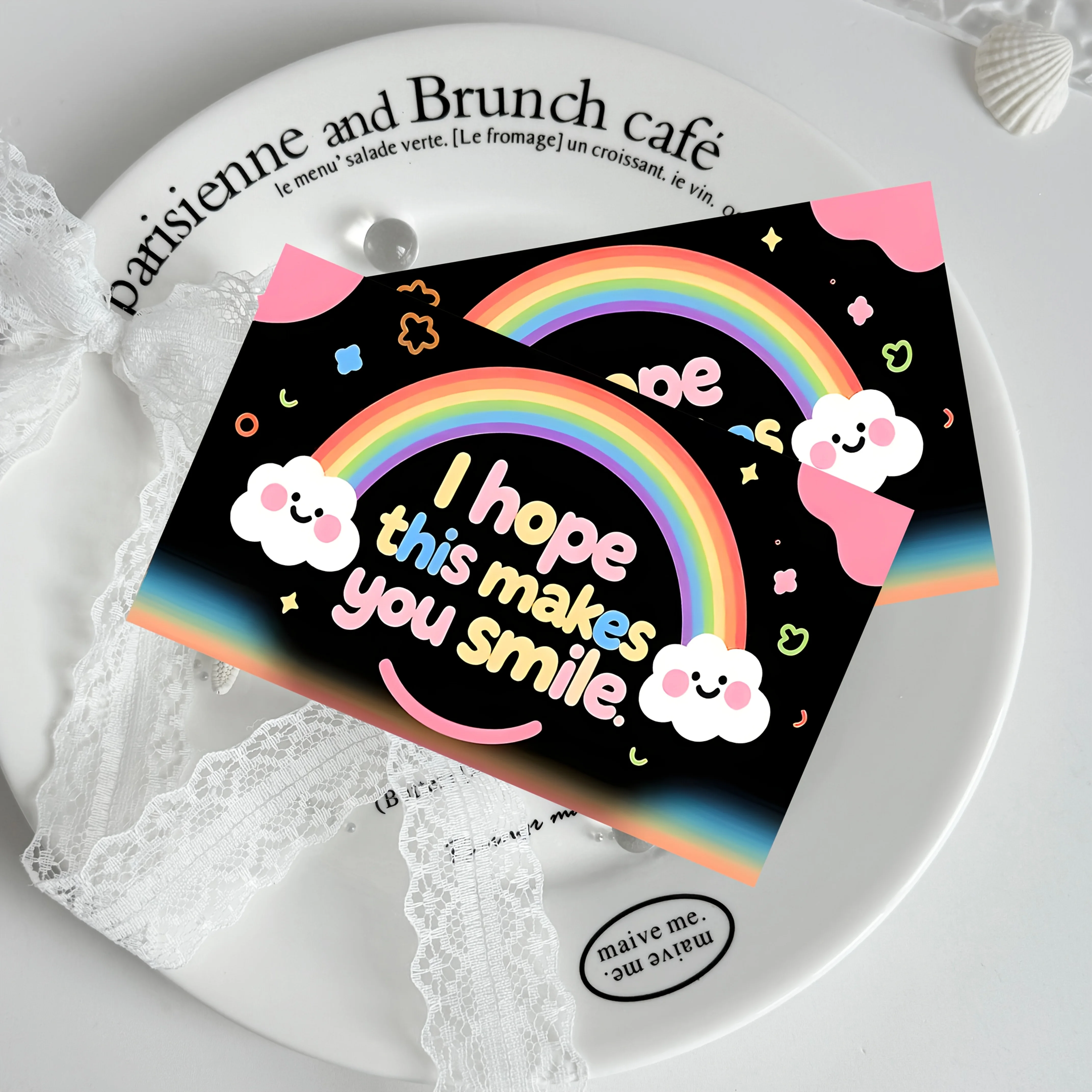 50PCS Rainbow and Cloud Design Incentive Cards, Fun Design, Suitable for Festivals, Gatherings, Decorations and Other Scenarios