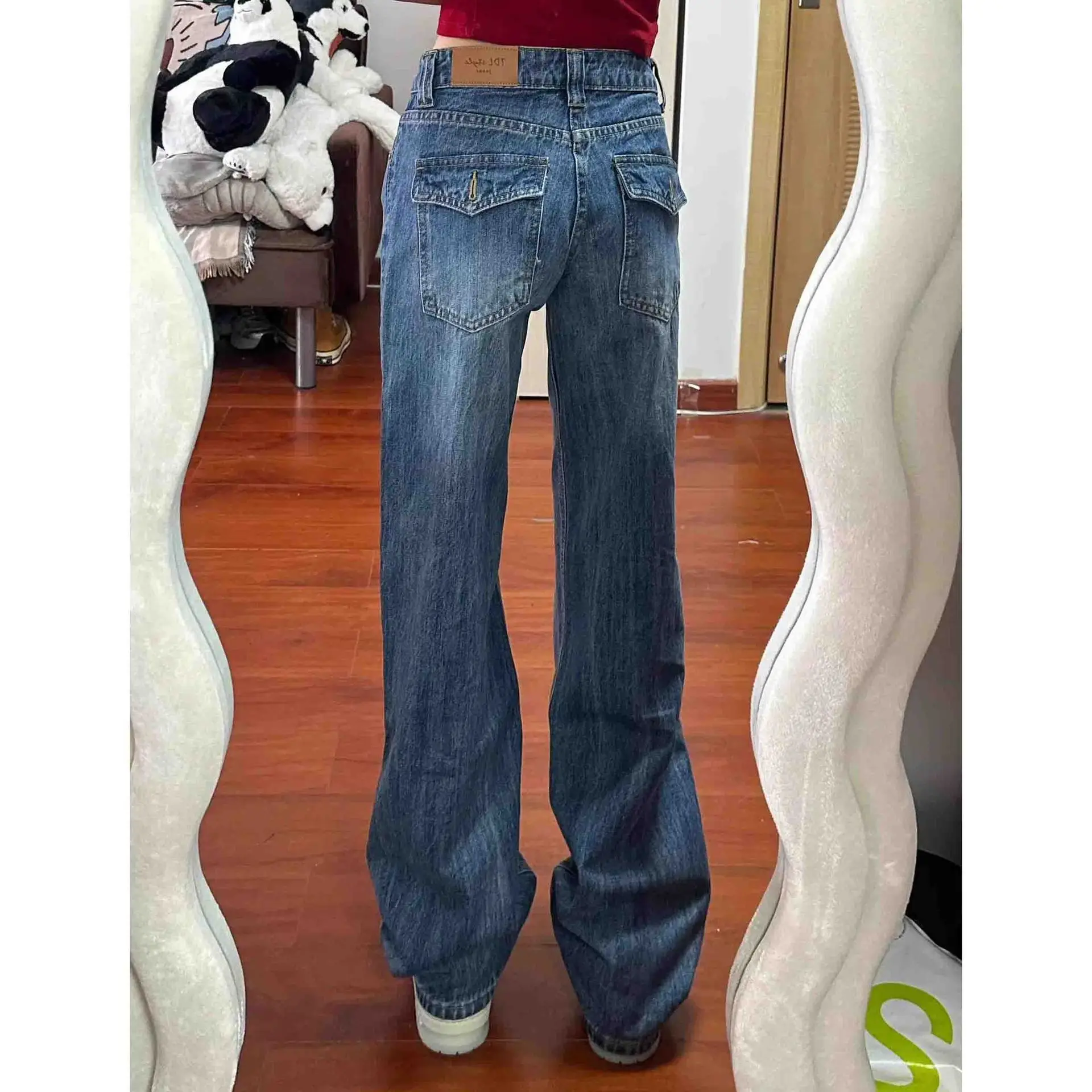 Wide Leg Pants Linen Woman Womens Spring-Summer Crossover Lightweight Wide-Leg Minimalist High-Street Outdoor Music Festival Ins