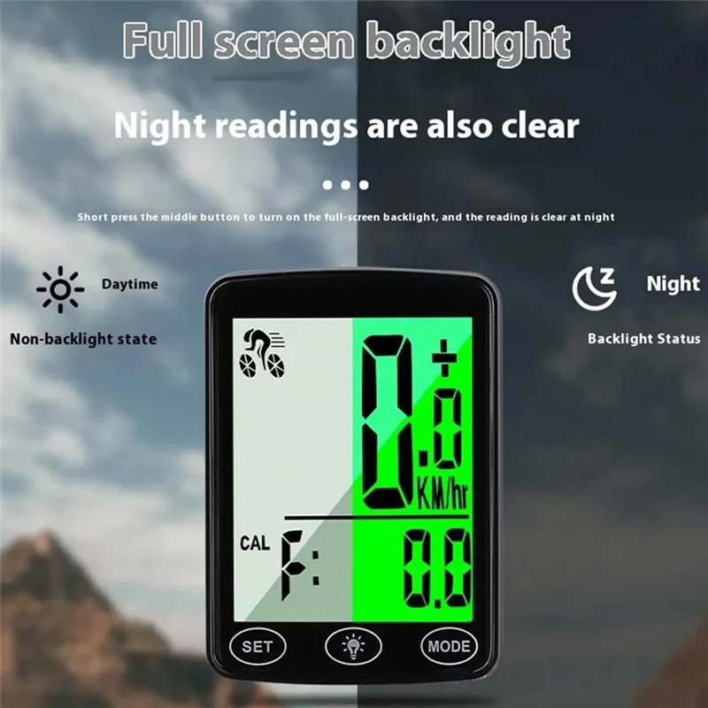 ABZW Speedometer Bicycle Automatic Wireless Bikes Computer Odometer Cycling Speedometer