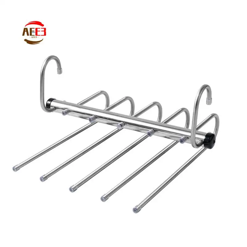 

AEE3-складные вешалки для брюк из нержавеющей стали, компактная вешалка для одежды, органайзер для гардероба, джинсов, брюк, шарфа