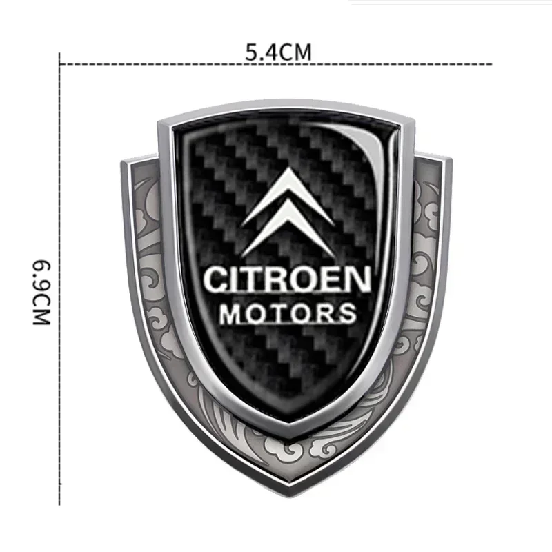 for Citroen Elysee Berlingo Xsara C3 XR C4 Picasso Sega C5 Aircross X7 Carbon Fiber Car Badge Emblem Exterior Accessories