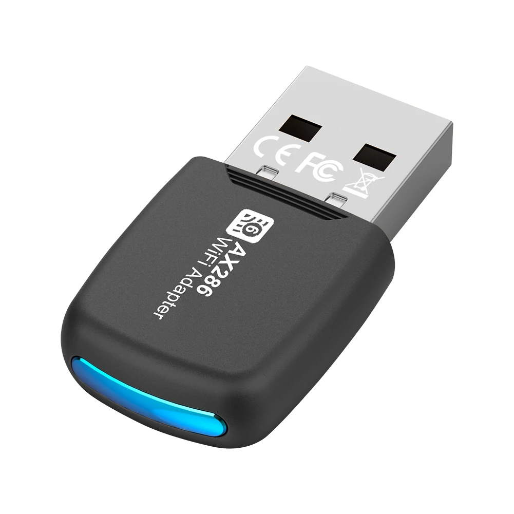 Mini adaptateur de carte WiFi USB, récepteur réseau sans fil pour PC, ordinateur portable Windows 7, 10, 11, 2.4GHz, 286.8Mbps, 6 Dongle