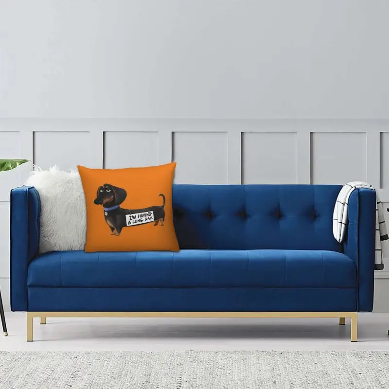 Nordic Kawaii Dachshund Cushion Cover Soft Sausage Badger Wiener Dog Pillow Case Decoration