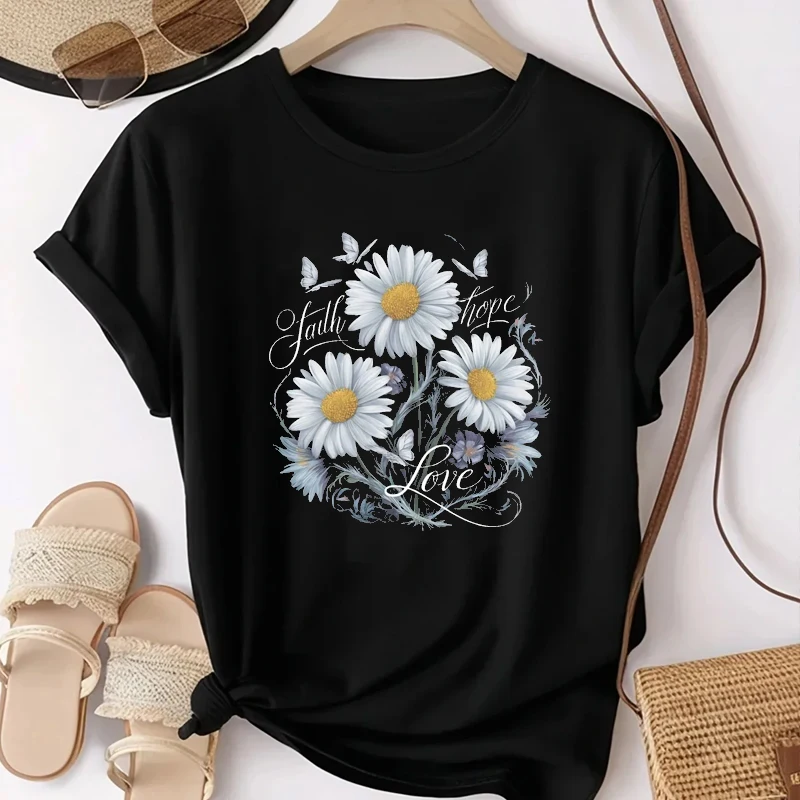 Women's Clothing Daisy Graphic T-Shirt 