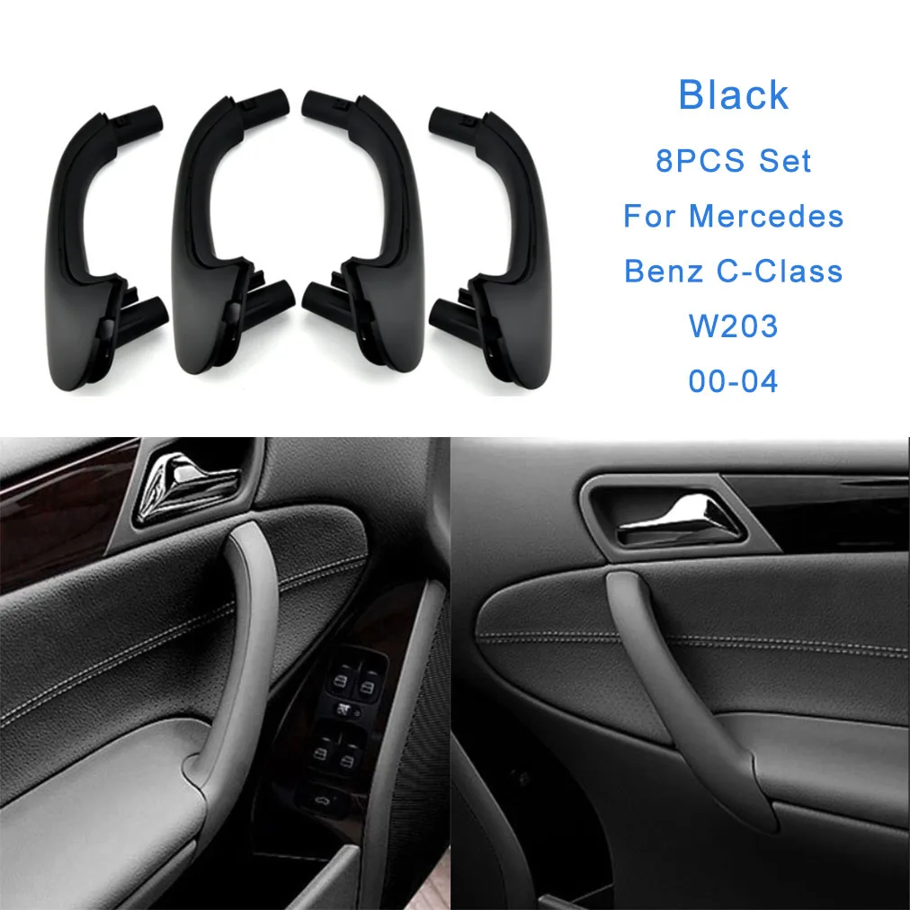 For Mercedes Benz C-Class W203 00-04 Inner Door Handle&Cover Assembly 8PCS Set