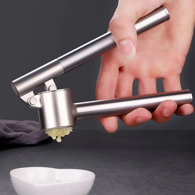 NUBECOM 304 Stainless Steel Garlic Press Vegetable Ginger Grinder Crusher Garlic Masher Squeezer Multifunctional Kitchen Tools