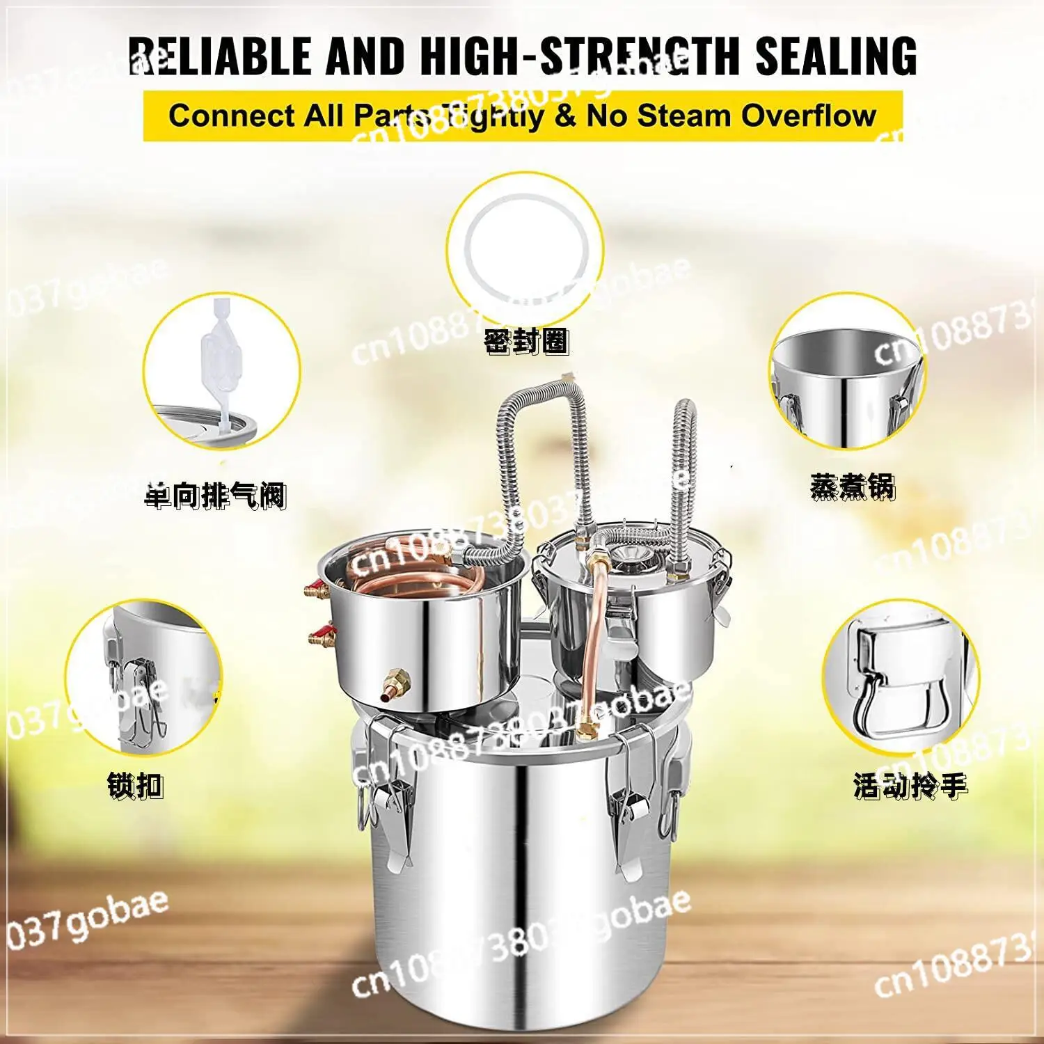 Пивной аппаратBrewing equipment, distillation barrel, liquor, fruit wine, hydrosol machine, fermentation, winemaking 술찜기