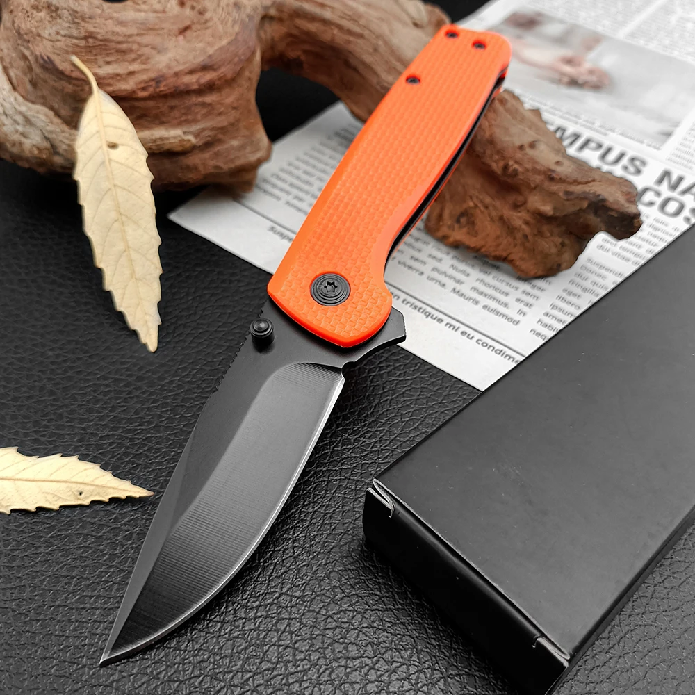 

440C Steel Blade Flipper Folding Blade Survival EDC Knife Nylon Glass Fiber Handle Outdoor Camping Hunting Folder Fruit Cutter