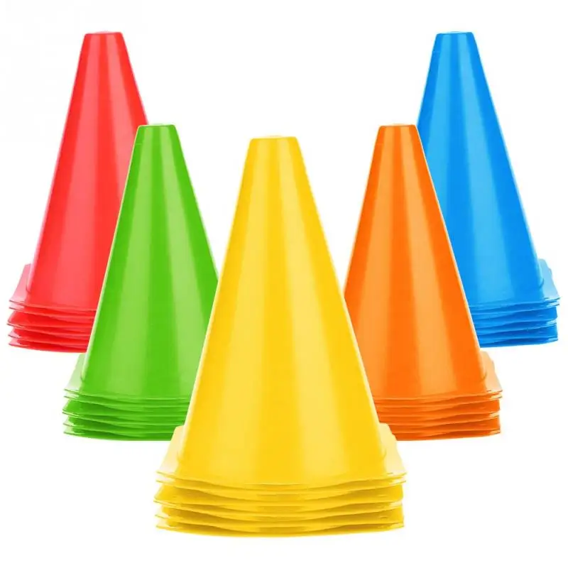 8 pçs 23cm adereço de tráfego cones brinquedo multiuso construção tema festa esportes atividade cones para futebol scooter treinamento brinquedo