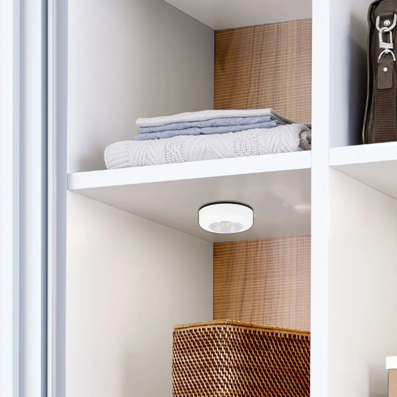 اللمس ضوء الليل مصباح Led عفريت ضوء لخزانة خزانة المطبخ جدار الجرف غرفة نوم المدخل إضاءة الطوارئ (البطاريات لا