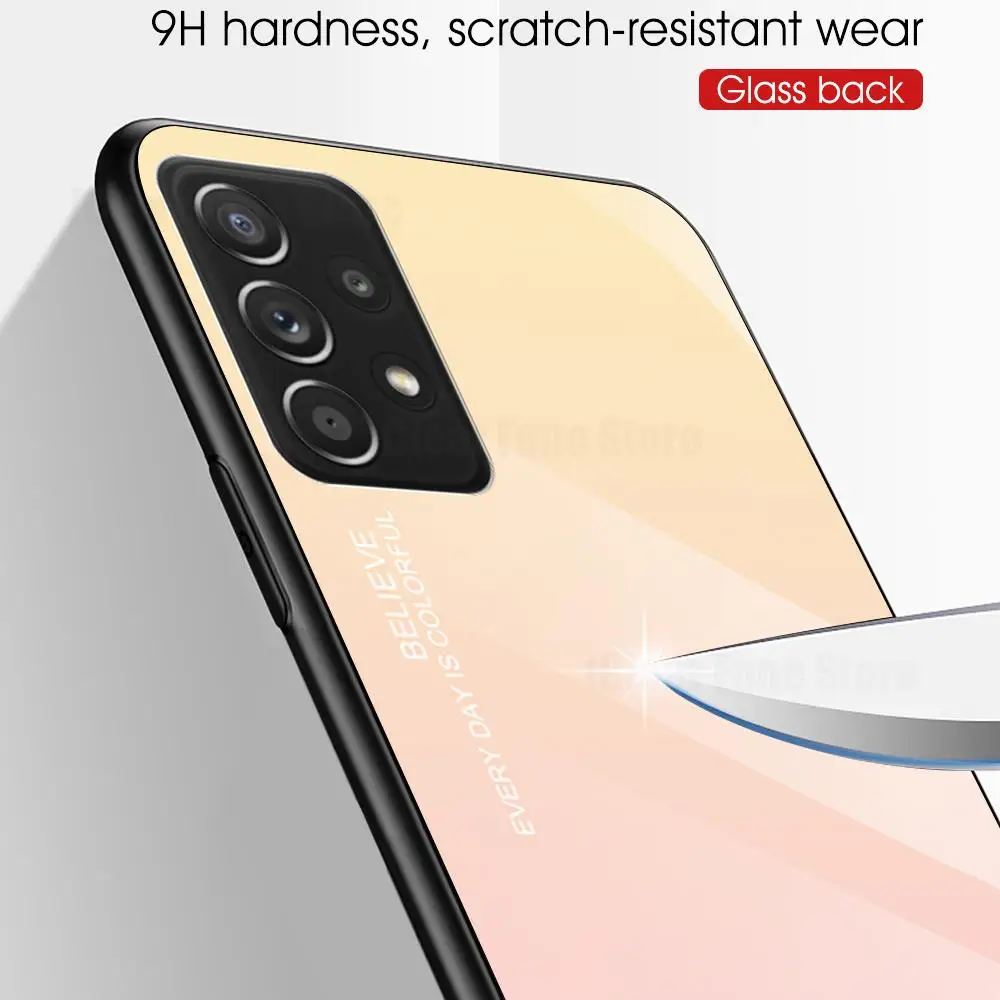 Etui ze szkła hartowanego Bumper Gradient dla Samsung Galaxy A55 A54 A53 A34 A52 A52S 5G A32 4G Obudowa ochronna Fundas