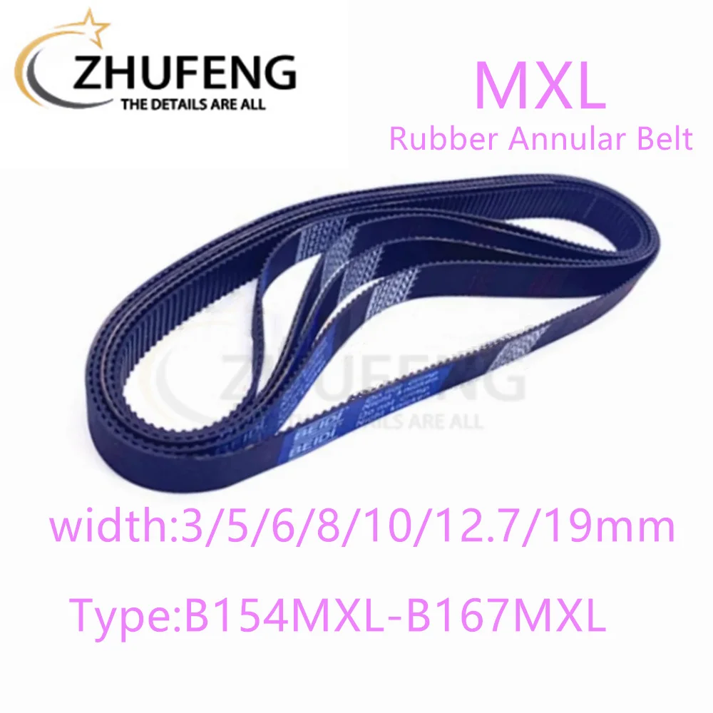 MXL High torqueTiming BeltBelt B154B155B156B158B159B160B161B162B163B164B165B167  Width 3/5/6/8mmto19mm For 3D Printer Drive Belt